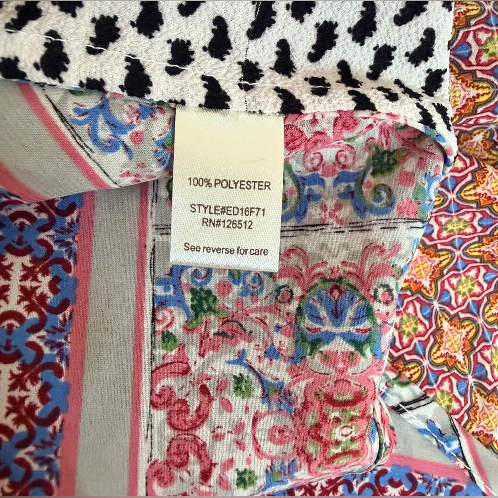 Aratta Silent Journey Patchwork Handkerchief  Dress Size Small
